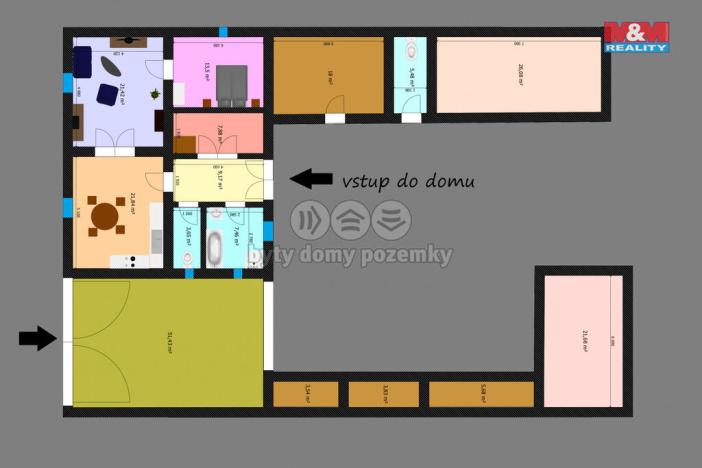 Prodej rodinného domu, Vinaře - Vinice, 77 m2