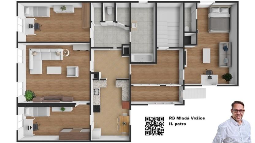 Prodej rodinného domu, Mladá Vožice, Husovo náměstí, 232 m2