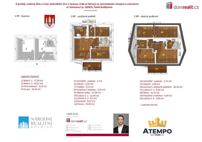 Prodej rodinného domu, České Budějovice - České Budějovice 5, Kosmova, 179 m2