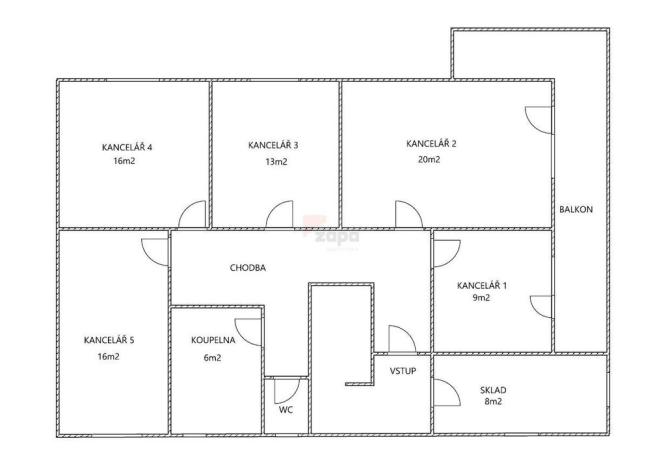 Pronájem kanceláře, Praha - Smíchov, U Plátenice, 100 m2