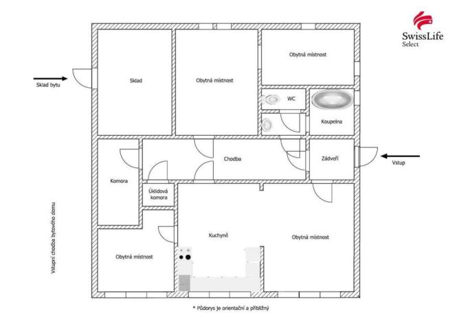 Prodej bytu 4+1, Studená, Masná, 105 m2