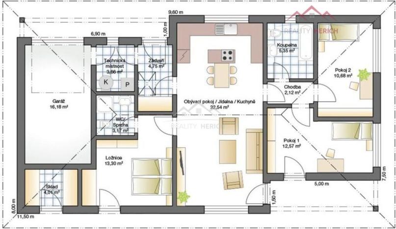 Prodej rodinného domu, Chomutov, 108 m2