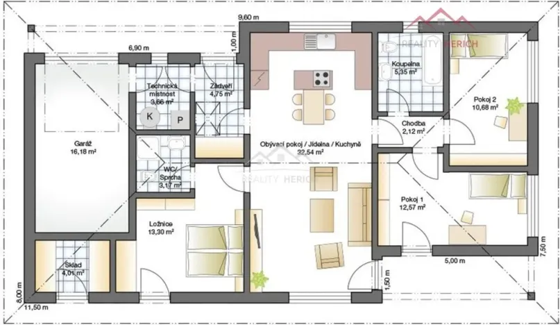 Prodej rodinného domu, Chomutov, 108 m2