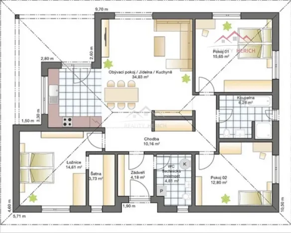 Prodej rodinného domu, Teplice, 107 m2