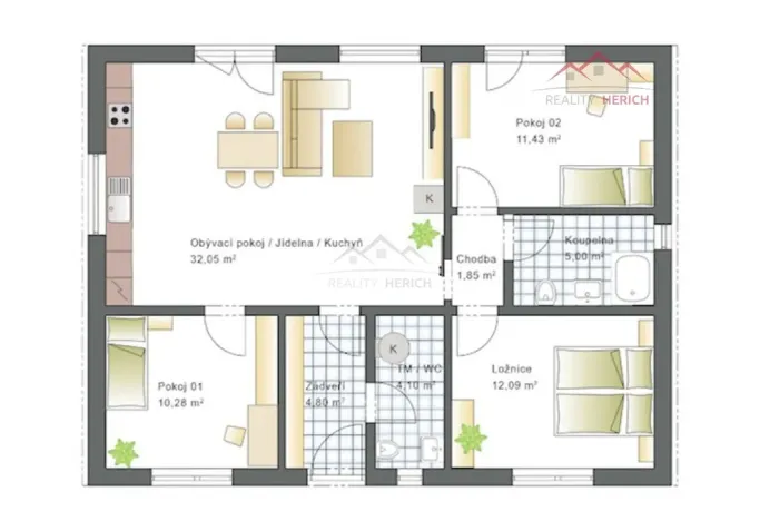 Prodej rodinného domu, Chomutov, Blatenská, 82 m2
