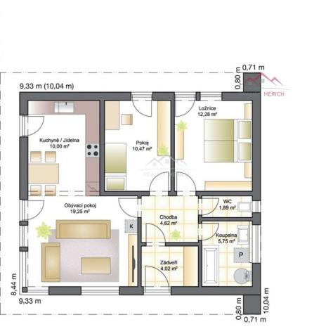 Prodej rodinného domu, Chomutov, 67 m2