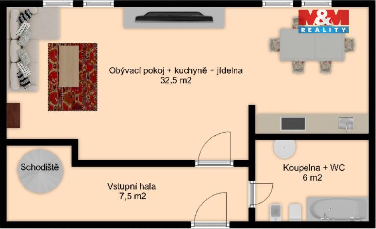 Prodej bytu 2+kk, Praha - Smíchov, Zborovská, 71 m2