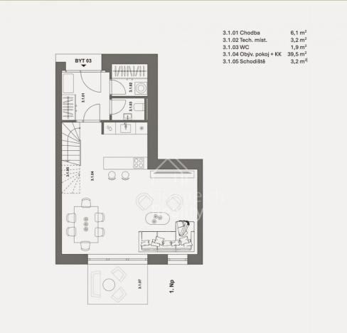Prodej bytu 3+kk, Slatina, 94 m2