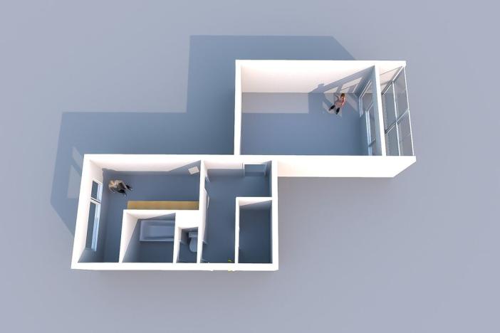 Pronájem bytu 1+1, Chomutov, Písečná, 42 m2