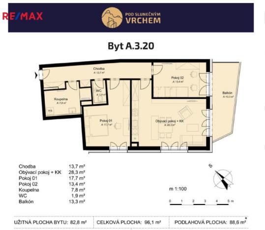 Prodej bytu 3+kk, Vrchlabí, Papírenská, 101 m2