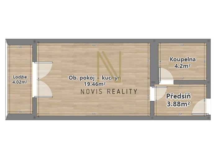 Pronájem bytu 1+kk, Zbůch, Vrbová, 33 m2