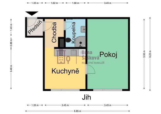 Pronájem bytu 1+1, Nová Bystřice, Rybní, 43 m2