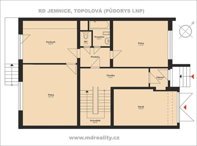 Prodej rodinného domu, Jemnice, Topolová, 283 m2