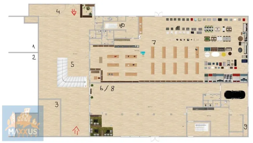 Prodej komerční nemovitosti, Žatec, Husova, 2862 m2