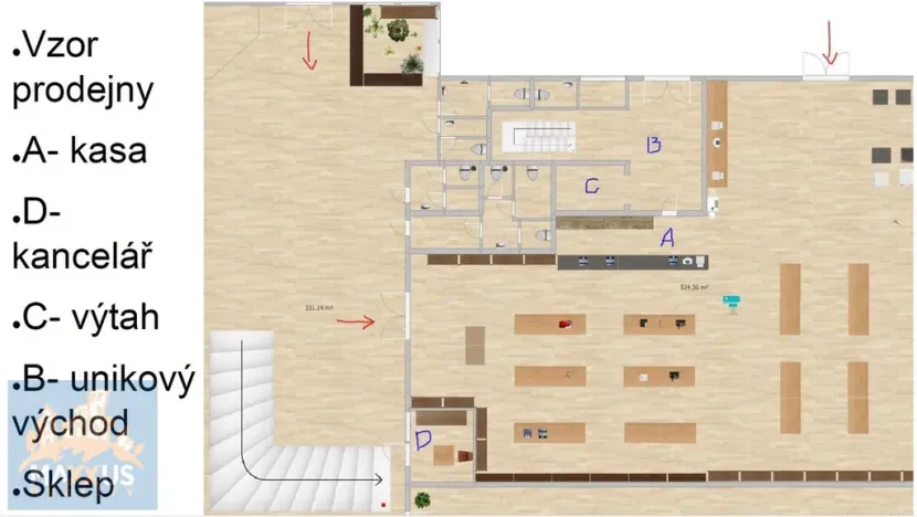 Prodej komerční nemovitosti, Žatec, Husova, 2862 m2