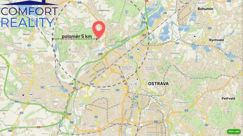 Prodej pozemku pro bydlení, Ostrava - Petřkovice, Do Luk, 1268 m2