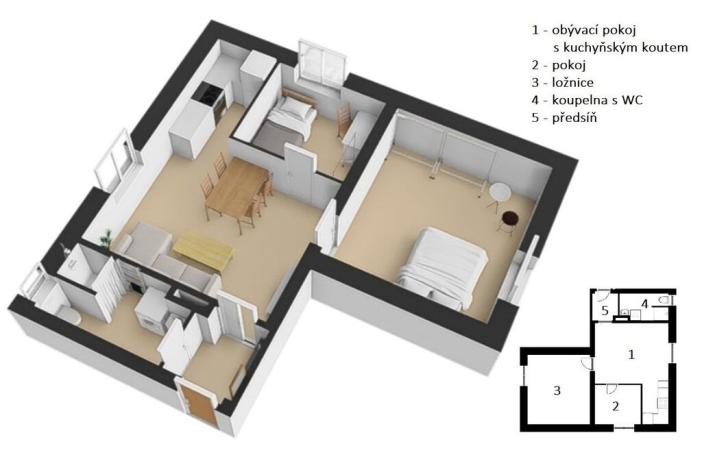 Prodej bytu 3+kk, Vrchlabí, Petra Bezruče, 46 m2