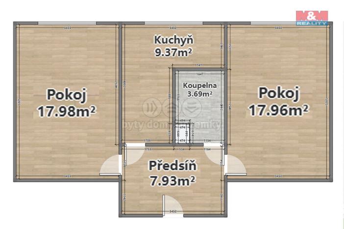 Prodej bytu 2+1, Klatovy - Klatovy II, Plzeňská, 56 m2