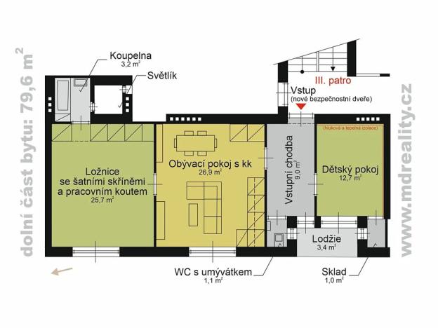 Prodej bytu 3+kk, Jihlava, Štefánikovo náměstí, 105 m2