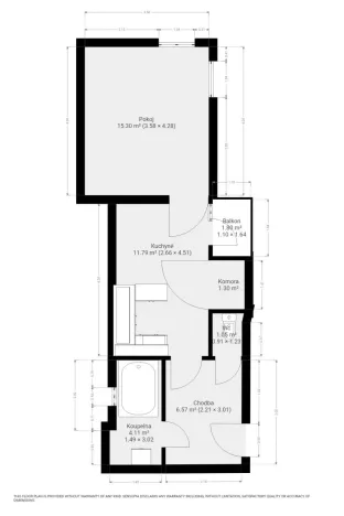Pronájem bytu 2+kk, Brno, Havlíčkova, 41 m2