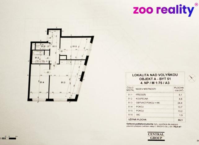 Prodej bytu 3+kk, Praha, Františka Diviše, 66 m2