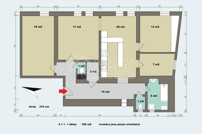 Prodej bytu 4+1, Plzeň, Křížkova, 100 m2