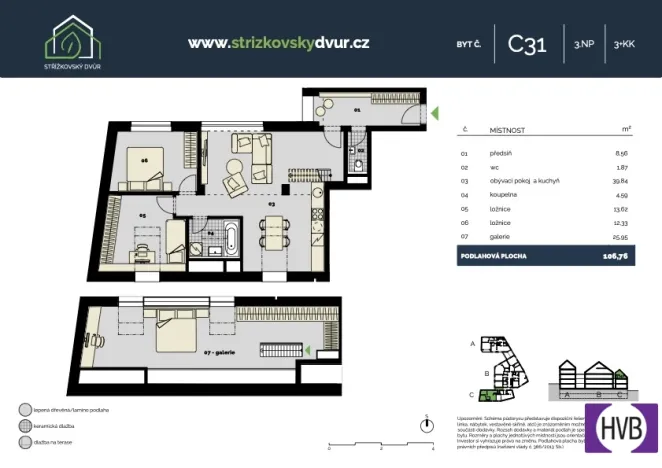 Prodej bytu 3+kk, Praha, Střížkovská, 107 m2