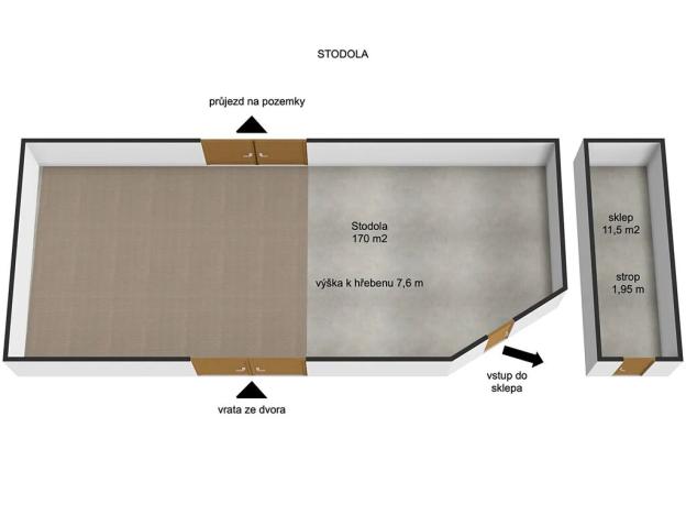 Prodej zemědělské usedlosti, Popovice, 718 m2
