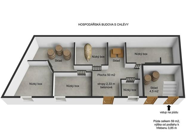 Prodej zemědělské usedlosti, Popovice, 718 m2