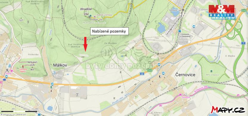 Prodej louky, Málkov, 7660 m2