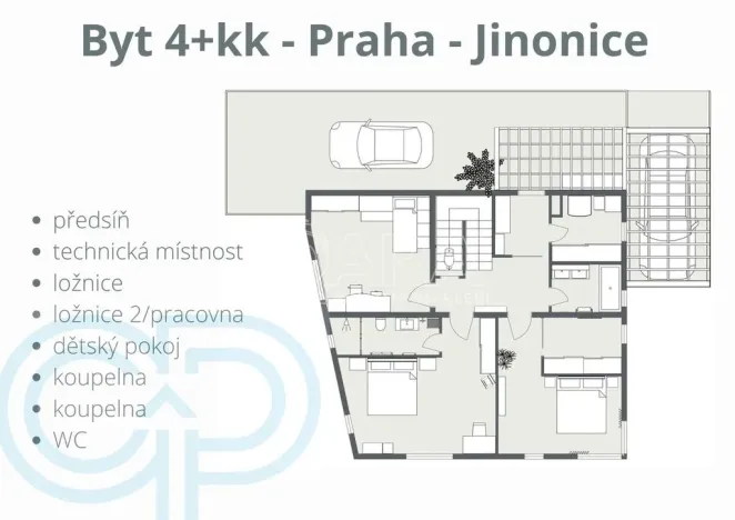 Prodej bytu 4+kk, Praha - Jinonice, Na pomezí, 236 m2