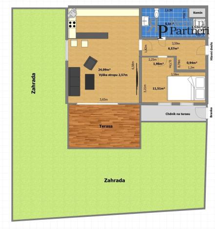 Prodej bytu 2+kk, Ostrava, Pampelišková, 55 m2