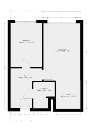 Pronájem bytu 2+kk, Praha - Prosek, Zárybská, 40 m2