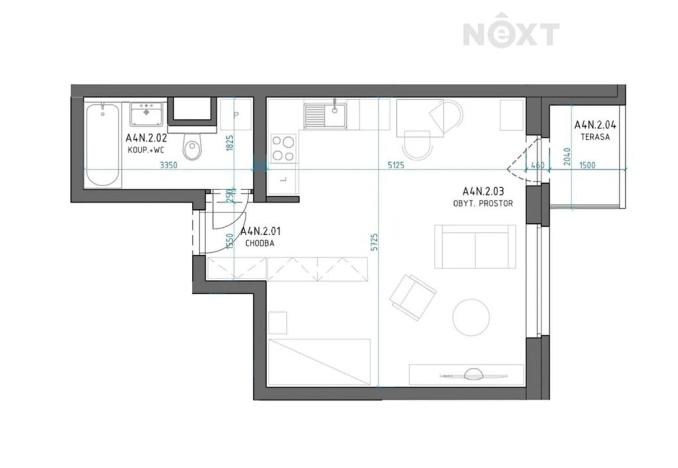 Pronájem bytu 1+kk, Zlín, Nad Stráněmi, 39 m2