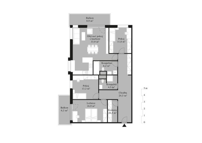 Prodej bytu 4+kk, Praha - Řepy, Kutrovická, 119 m2
