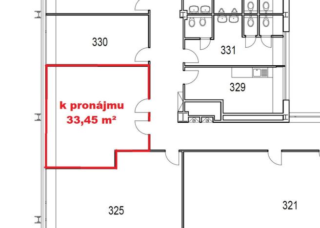 Pronájem kanceláře, Praha - Libeň, Sokolovská, 33 m2