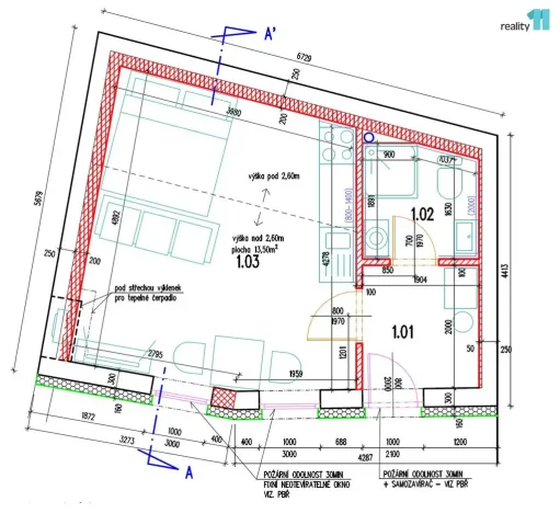Prodej bytu 1+kk, Praha - Michle, Michelská, 34 m2