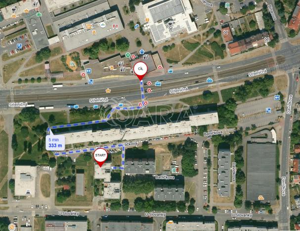 Prodej garážového stání, Praha - Libeň, U Slovanky, 13 m2