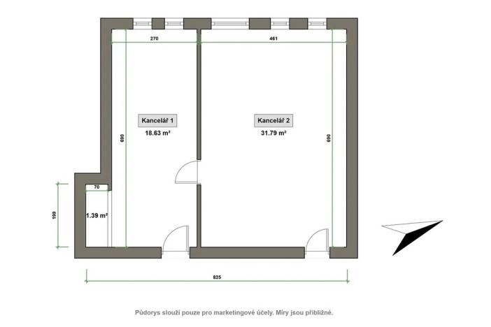 Prodej obchodního prostoru, Vsetín, Na Příkopě, 52 m2