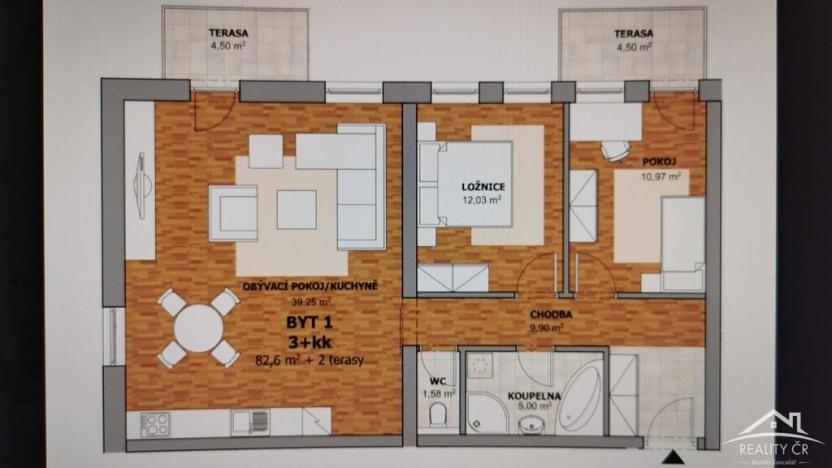 Prodej bytu 3+kk, Polná, Rérychova, 94 m2