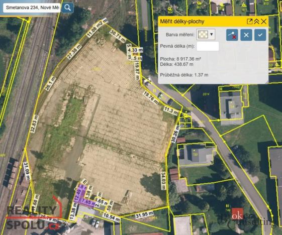 Prodej pozemku pro bydlení, Nové Město pod Smrkem, Smetanova, 8920 m2