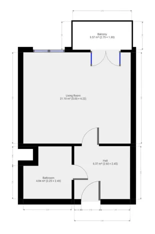 Pronájem bytu 1+kk, Praha - Žižkov, Baranova, 32 m2
