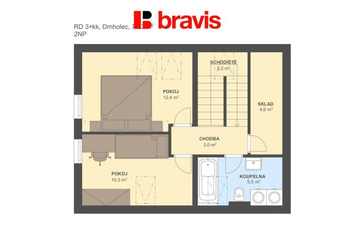 Prodej bytu 3+kk, Drnholec, Výsluní, 80 m2