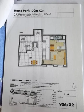 Prodej bytu 4+kk, Praha - Vysočany, Pod Harfou, 119 m2