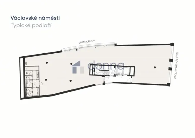 Pronájem kanceláře, Praha, Václavské náměstí, 113 m2