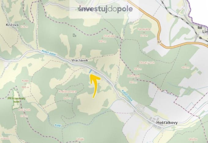 Prodej louky, Hošťálkovy - Vraclávek, 3227 m2