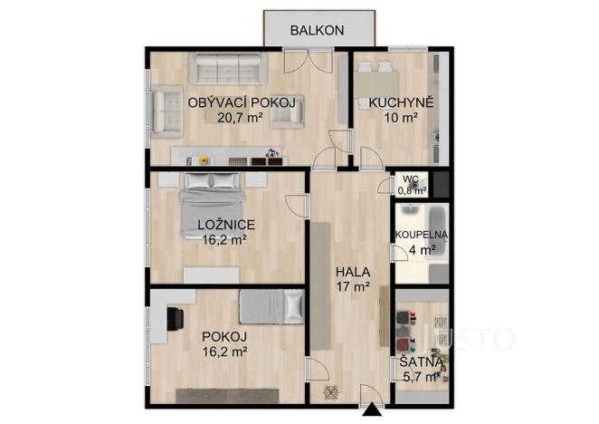 Prodej bytu 3+1, Písek, Lipová alej, 90 m2