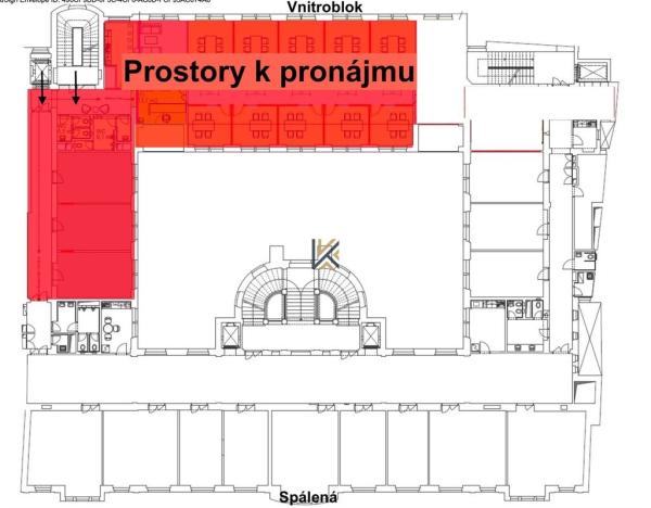 Pronájem kanceláře, Praha, Spálená, 406 m2