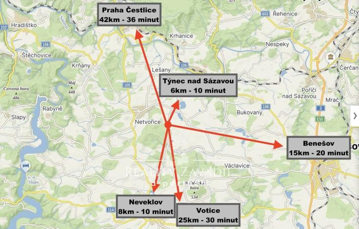 Prodej pozemku pro bydlení, Netvořice - Dunávice, 2291 m2