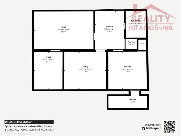 Prodej bytu 3+1, Ostrava, Gen. Janouška, 70 m2